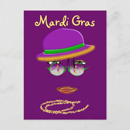 Promo Postcard Mardi Gras Party New Orleans LA