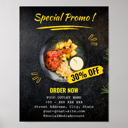 Promo Specials Restaurant Food Poster