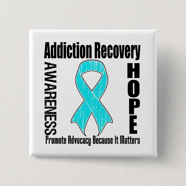Promote Addiction Recovery Because It Matters Pinback Button (Front)