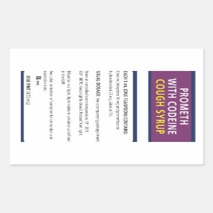 Promote codeine rectangular sticker