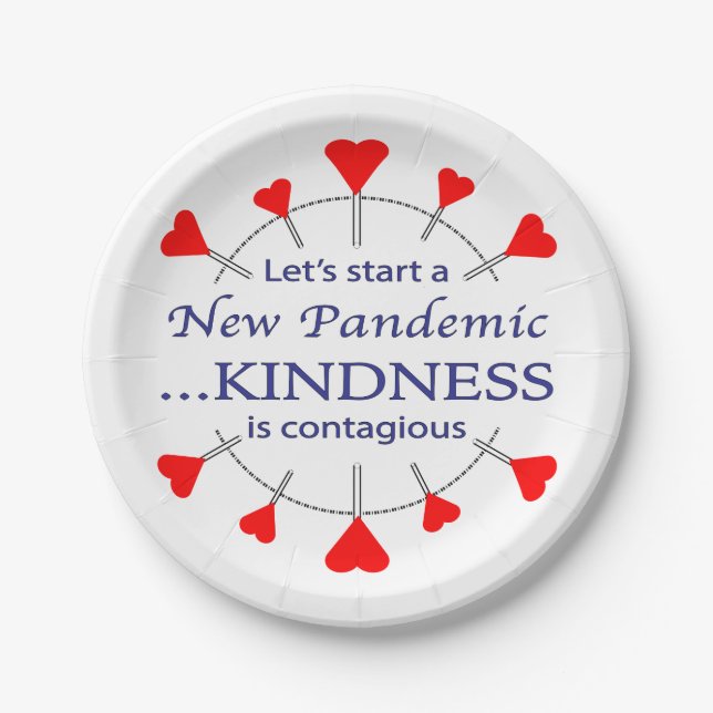 Promote Kindness Paper Plates (Front)