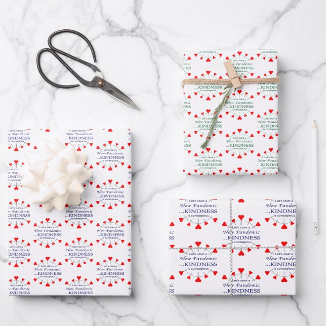 Promote Kindness Wrapping Paper Sheets (Front)