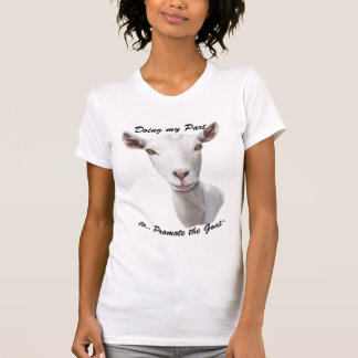 Promote the Goat - Saanen Goat Portrait T-Shirt