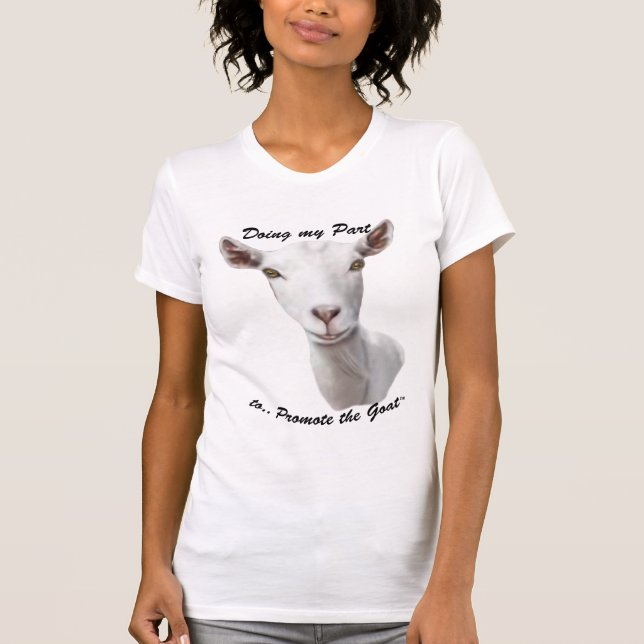 Promote the Goat - Saanen Goat Portrait T-Shirt (Front)