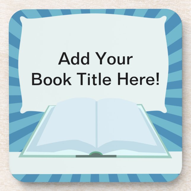 Promote Your Book Put Title Here Drink Coaster (Front)