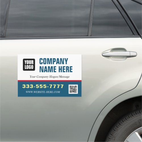 Promote Your Business Name Logo QR Code Message Car Magnet