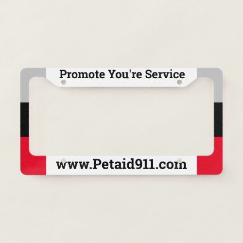 Promote Your Service  License Plate Frame