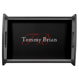 promote yourself name and initials serving tray