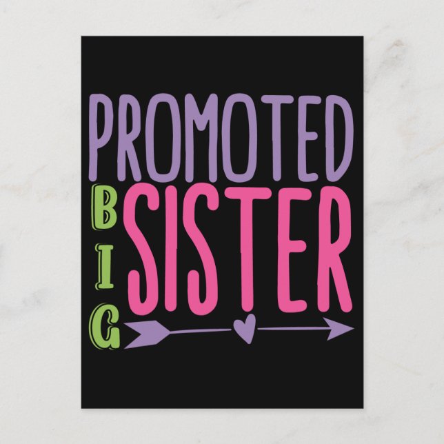 Promoted Big Sister - Big Sister Reveal Postcard (Front)