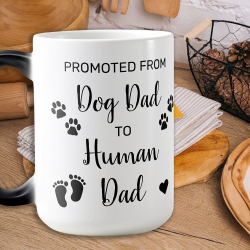 Promoted Dog Dad To Human Dad Pregnancy Reveal  Magic Mug