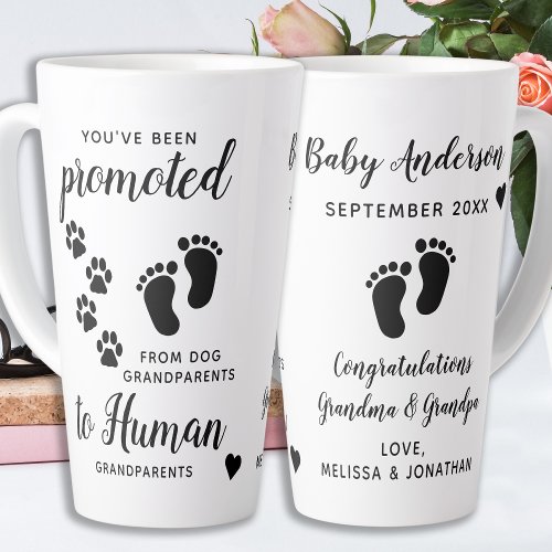 Promoted Dog Grandparents To Human Grandma Latte Mug
