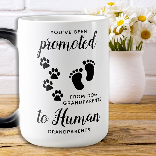 Promoted Dog Grandparents To Human Grandma Magic Mug