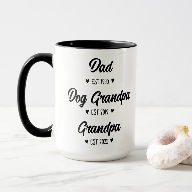 Promoted For New Grandpa Pregnancy Announcement Mug (With Donut)