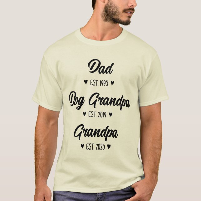 Promoted For New Grandpa Pregnancy Announcement T-Shirt (Front)