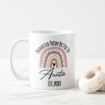 Promoted From Bestie To Auntie, Aunt To Be Gift Coffee Mug<br><div class="desc">Promoted From Bestie To Auntie,  Aunt To Be Gift,  Pregnancy Reveal,  New Aunt Gift,  Promoted To Aunt, </div>