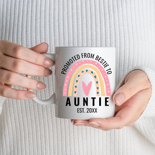 Promoted From Bestie To Auntie New Auntie To Be Mug