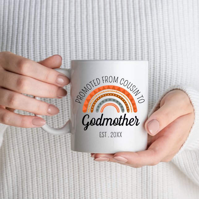 Promoted From Cousin To Godmother Est 2024 Coffee Mug (Creator Uploaded)