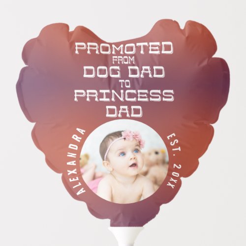 Promoted From Dog Dad To Princess Dad Girl Father Balloon