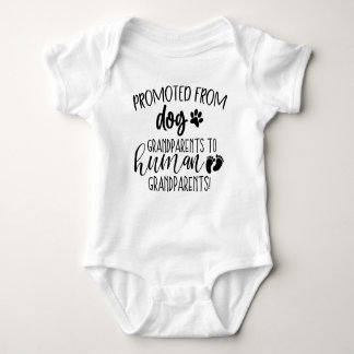 Promoted From Dog Grandparents To Human Baby Bodysuit