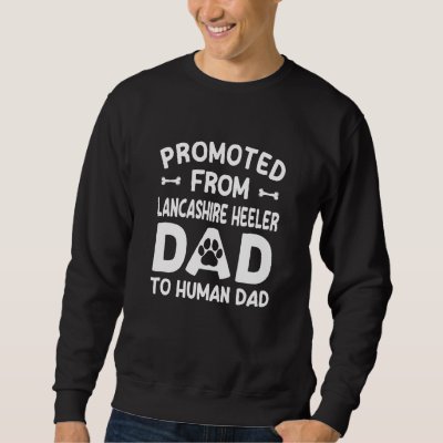 Promoted From Lancashire Heeler Dad To Human Dad Sweatshirt