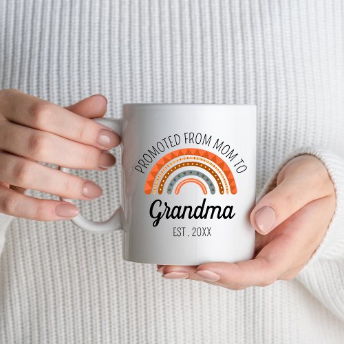 Promoted From Mom To Grandma Est 2024 New Grandma Mug