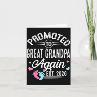 Promoted Great Grandpa Again Est Card