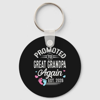 Promoted Great Grandpa Again Est Illustration Keychain