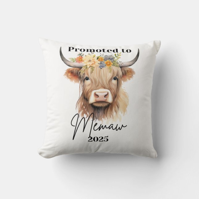 Promoted the Memaw , a unique name for Grandma. Throw Pillow (Front)
