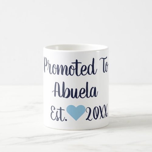 Promoted To Abuela Navy  Blue Mug