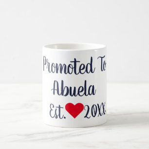 Promoted To Abuela Navy & Red Mug