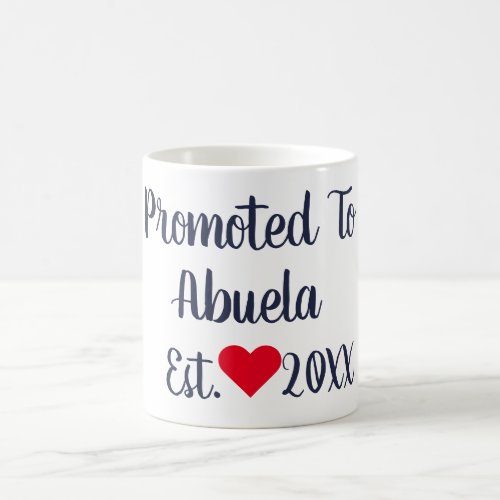 Promoted To Abuela Navy  Red Mug