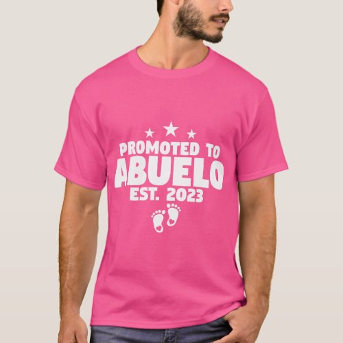 Promoted To Abuelo 2023 New Spanish Grandfather Gi T_Shirt
