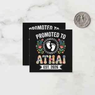 Promoted to Athai 2026 First Time Aunt Note Card