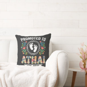 Promoted to Athai 2026 First Time Aunt Throw Pillow
