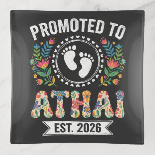 Promoted to Athai 2026 First Time Aunt Trinket Tray