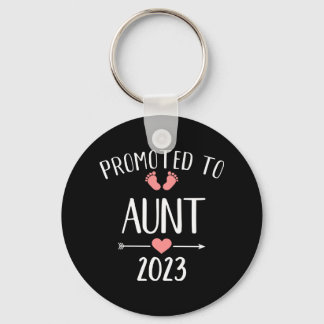 Promoted to aunt 2023  pregnancy announcement keychain