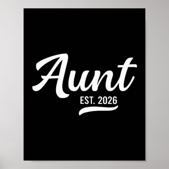 Promoted To Aunt Est. 2026 Auntie 2026 Loading New Poster (Front)