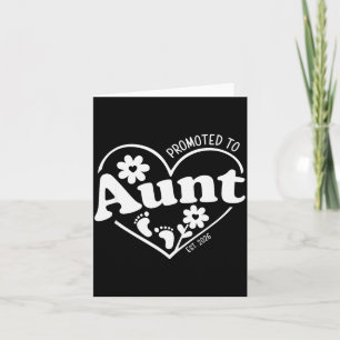 Promoted To Aunt Est. 2026 New Aunti Pregnancy Ann Card