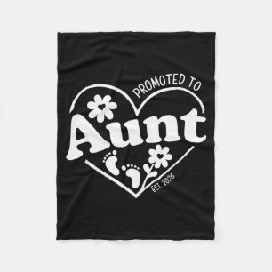 Promoted To Aunt Est. 2026 New Aunti Pregnancy Ann Fleece Blanket