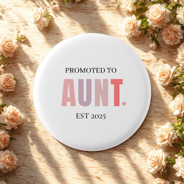 Promoted to Aunt EST Year Gift Button (Creator Uploaded)