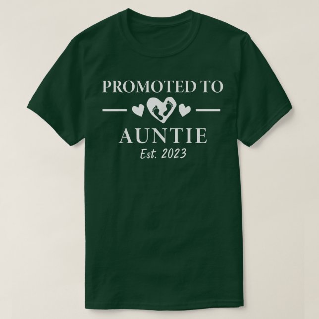 Promoted To Auntie 2023 Auntie Pregnancy Announcem T-Shirt (Design Front)