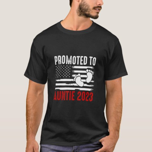 Promoted To Auntie 2023 Proud Family Baby Pregnanc T_Shirt