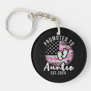 Promoted to Auntie 2024 Keychain