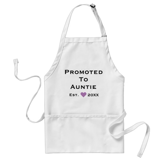 Promoted To Auntie Adult Apron (Front)