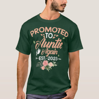 Promoted To Auntie Again Est  T-Shirt