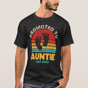 Promoted To Auntie Again New Aunt 2022to Be Pregna T-Shirt