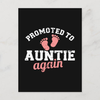 Promoted to auntie again postcard