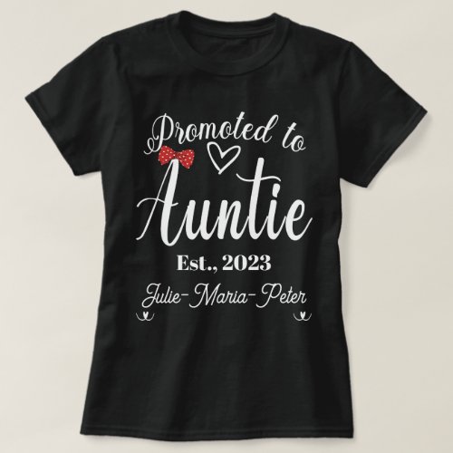 Promoted To Auntie Aunt Club Funny Aunt And Nephew T_Shirt