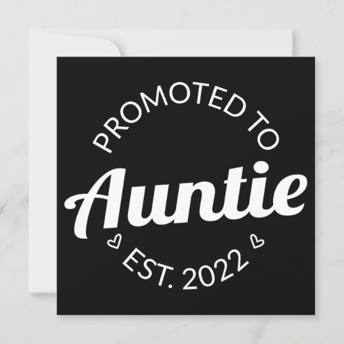 Promoted To Auntie Est 2022 I Invitation