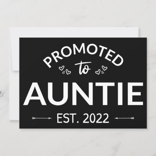 Promoted To Auntie Est 2022 II Invitation